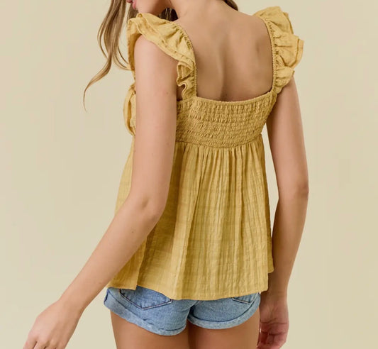 Amber Waves Smocked Top