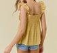 Amber Waves Smocked Top