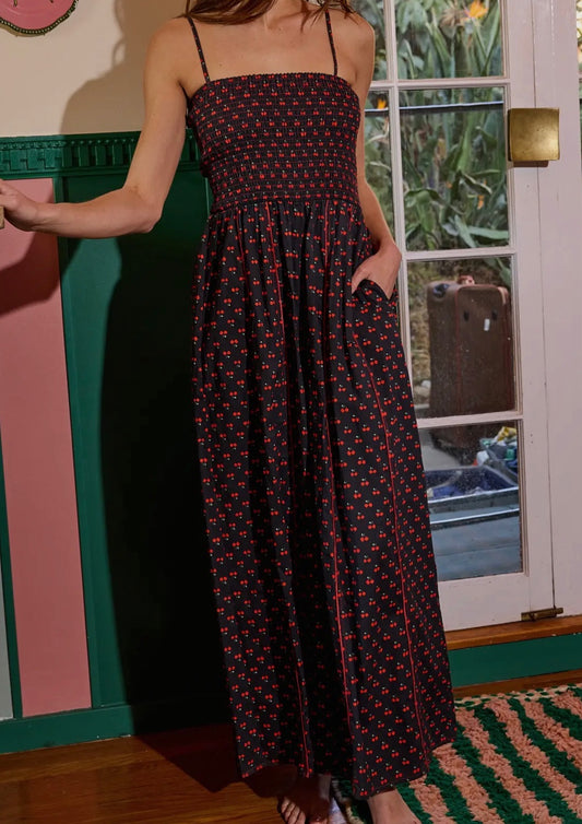 Cherry Bomb Smocked Jumper