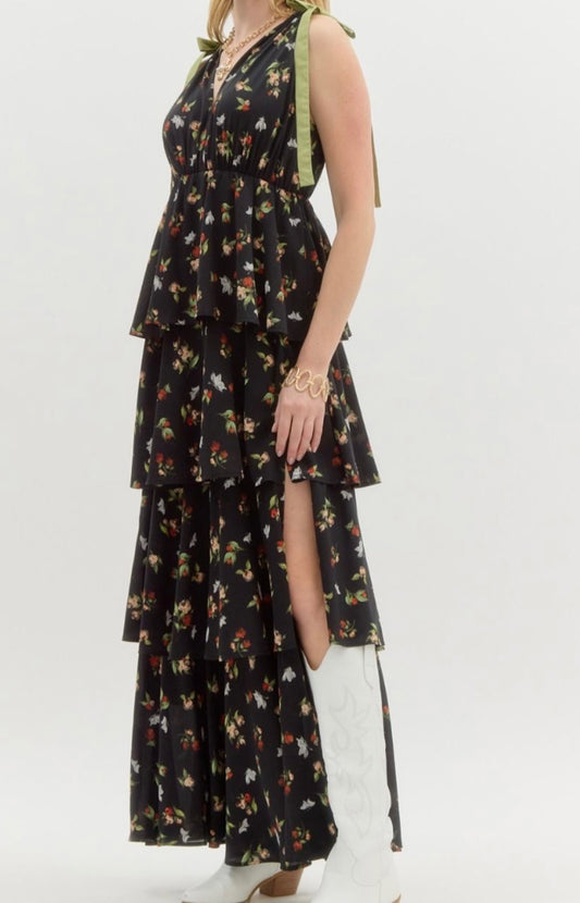 Phantom Floral Maxi Dress