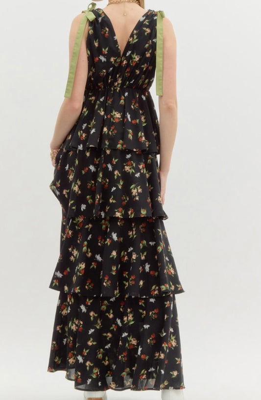 Phantom Floral Maxi Dress