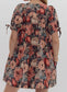 Antique Rose Puff Sleeve Dress