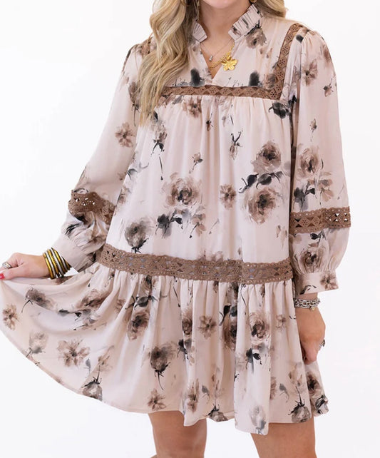 Dusty Garden Peasant Dress