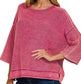Washed Knit Oversized Top