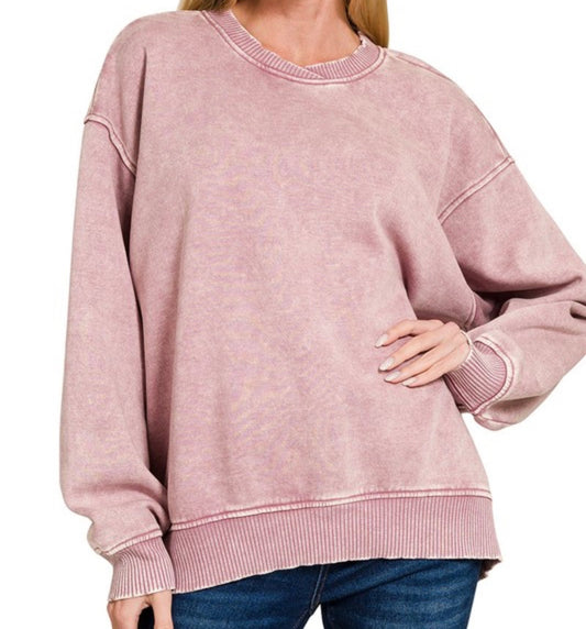 Comfort Zone Washed Pullover