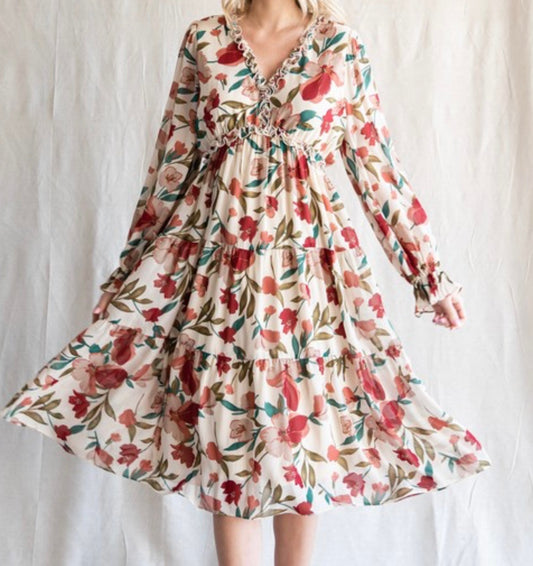 Storybook Ending Tiered Midi Dress