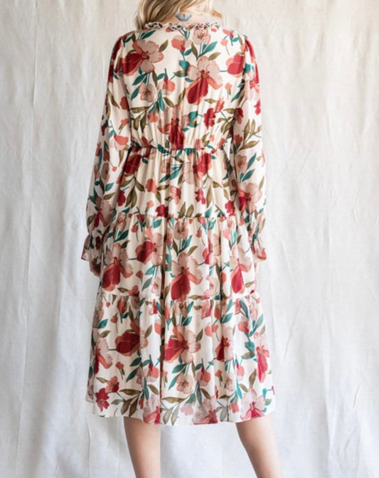 Storybook Ending Tiered Midi Dress