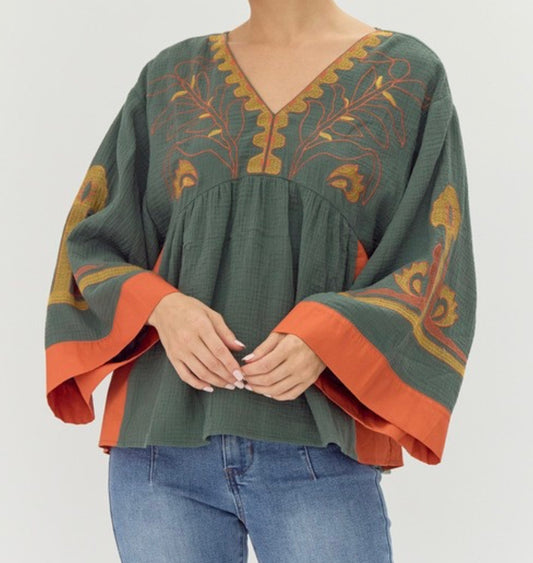 Folklore Dreams Embroidered Top