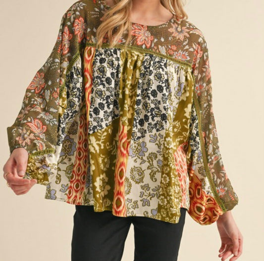 Curator's Choice Bell Sleeve Top