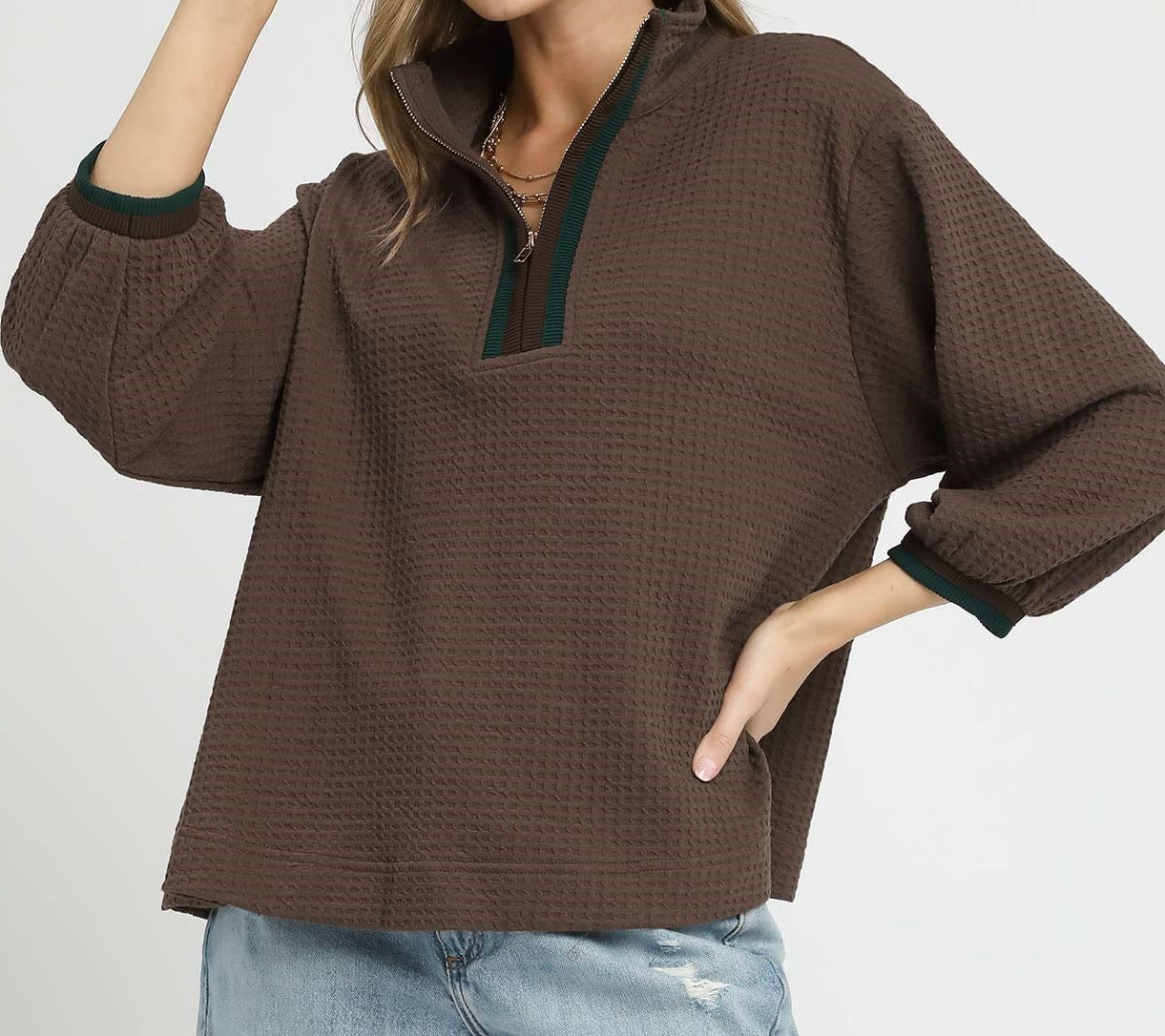 Mountain Morning Waffle Pullover