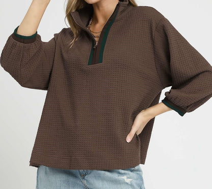 Mountain Morning Waffle Pullover