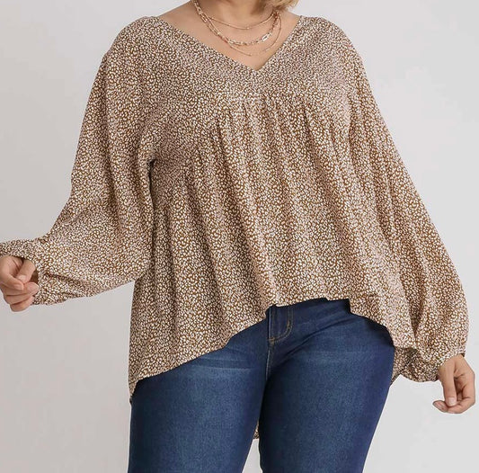 Safari Chic Spotted Blouse