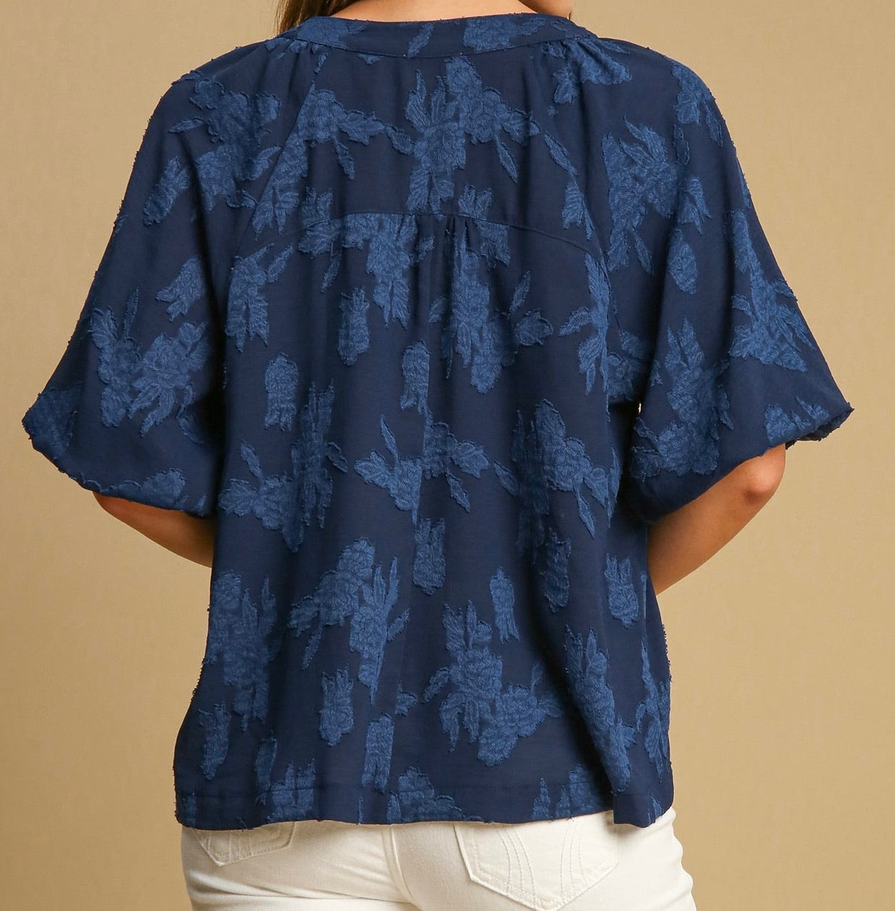 Navy Timeless Textured Top