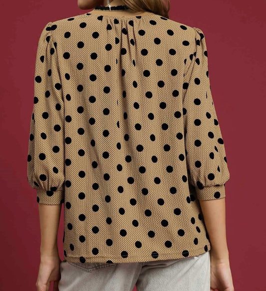 Time Traveler's Wife Polka Dotted Top