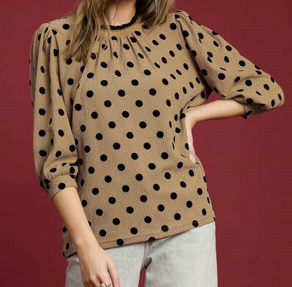 Time Traveler's Wife Polka Dotted Top