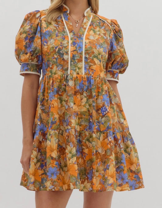 Between Seasons Puff Sleeve Dress