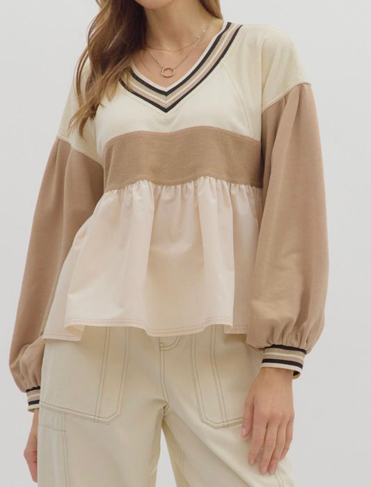 Varsity Sweetheart Babydoll Top