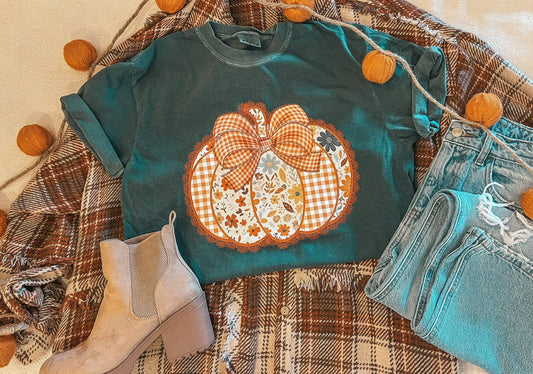 Patchwork Pumpkin Graphic Tee