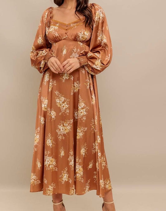 The Soft Glow Balloon Sleeve Dress