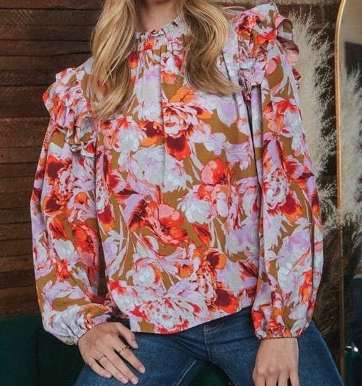 Serendipity Ruffle Sleeve Top