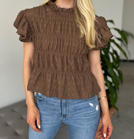 Autumn Embrace Smocked Top