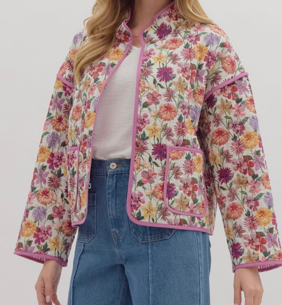 Harvest Blooms Quilted Jacket