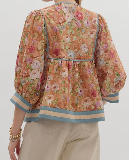 Fall-ing For You Floral Top