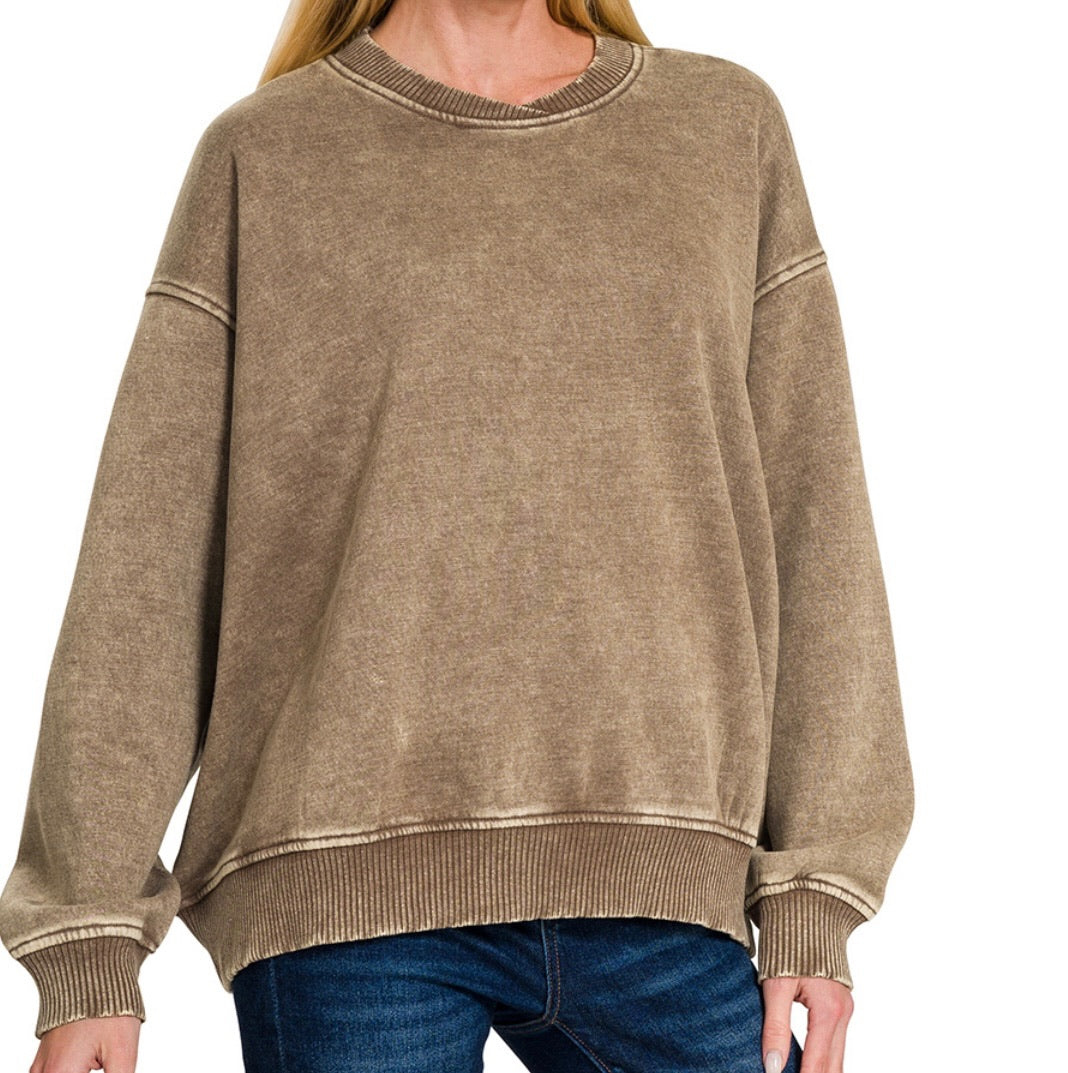 Comfort Zone Washed Pullover