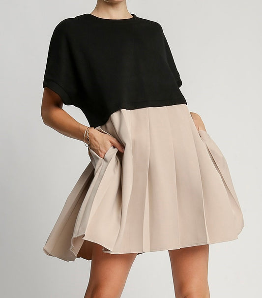 Round Neck Knit Skirt Dress