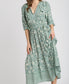 Sage Ruffle Detail Maxi Dress