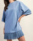 Short Sleeve Chiffon Skirt Tee Dress