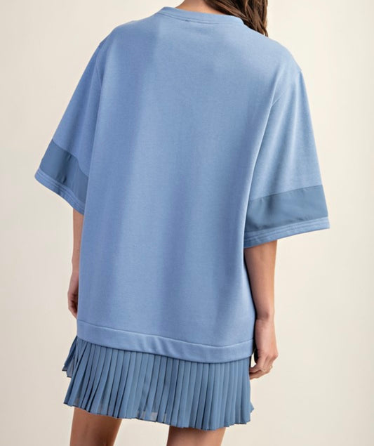 Short Sleeve Chiffon Skirt Tee Dress