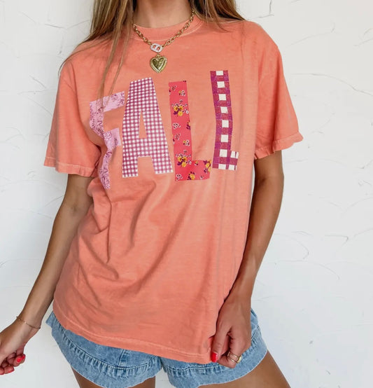 FALL Multi-Pattern Graphic Tee