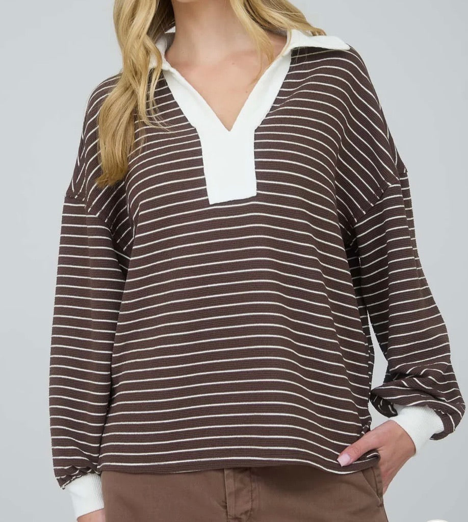 Study Date Striped Top