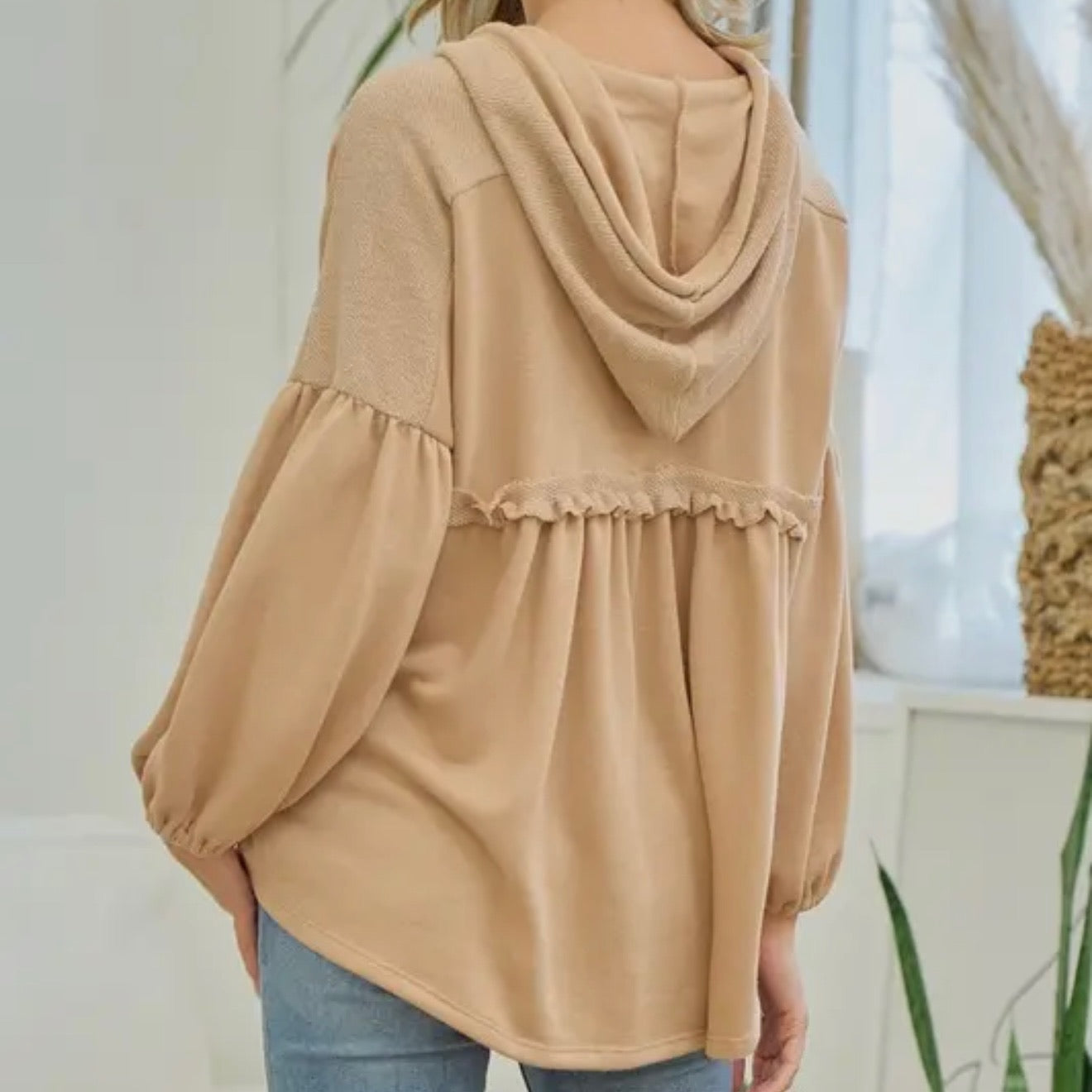 Ruffled Around The Edges Hooded Top