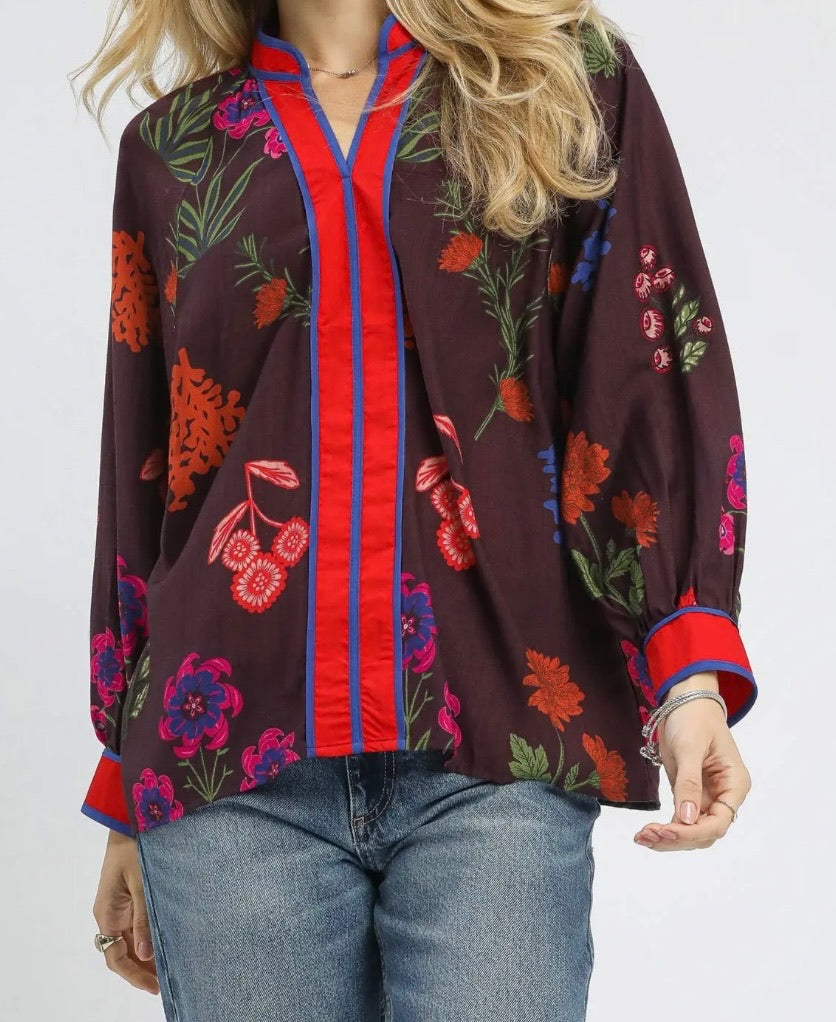 Mulled Berry Tunic Top