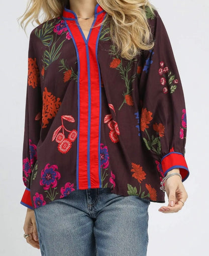Mulled Berry Tunic Top