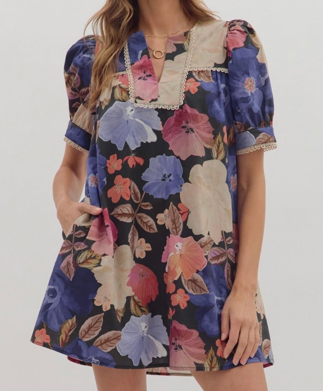 Oil Painting Floral Dress