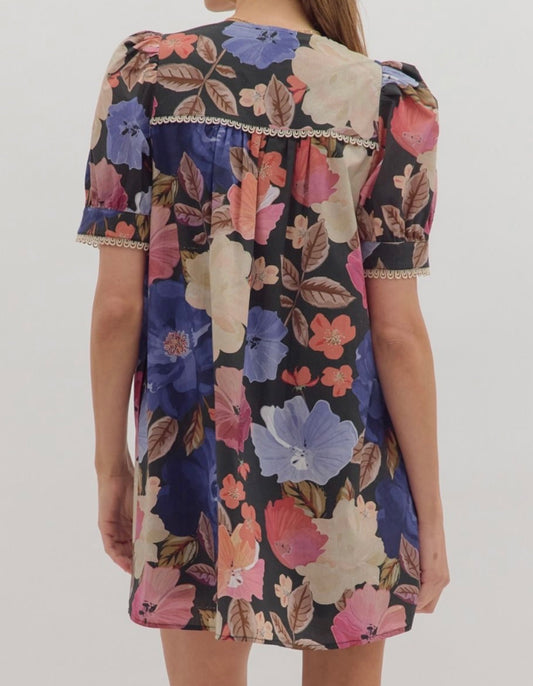 Oil Painting Floral Dress