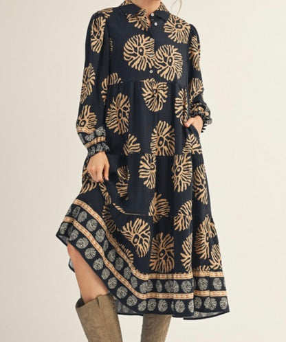 Midnight in Marrakech Midi Dress
