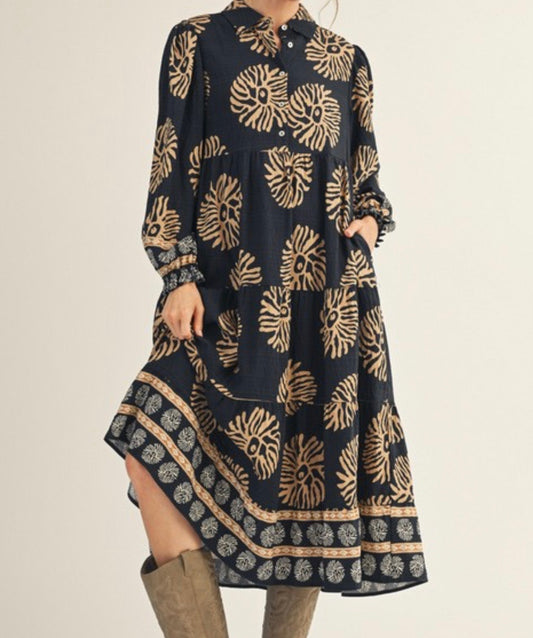 Midnight in Marrakech Midi Dress