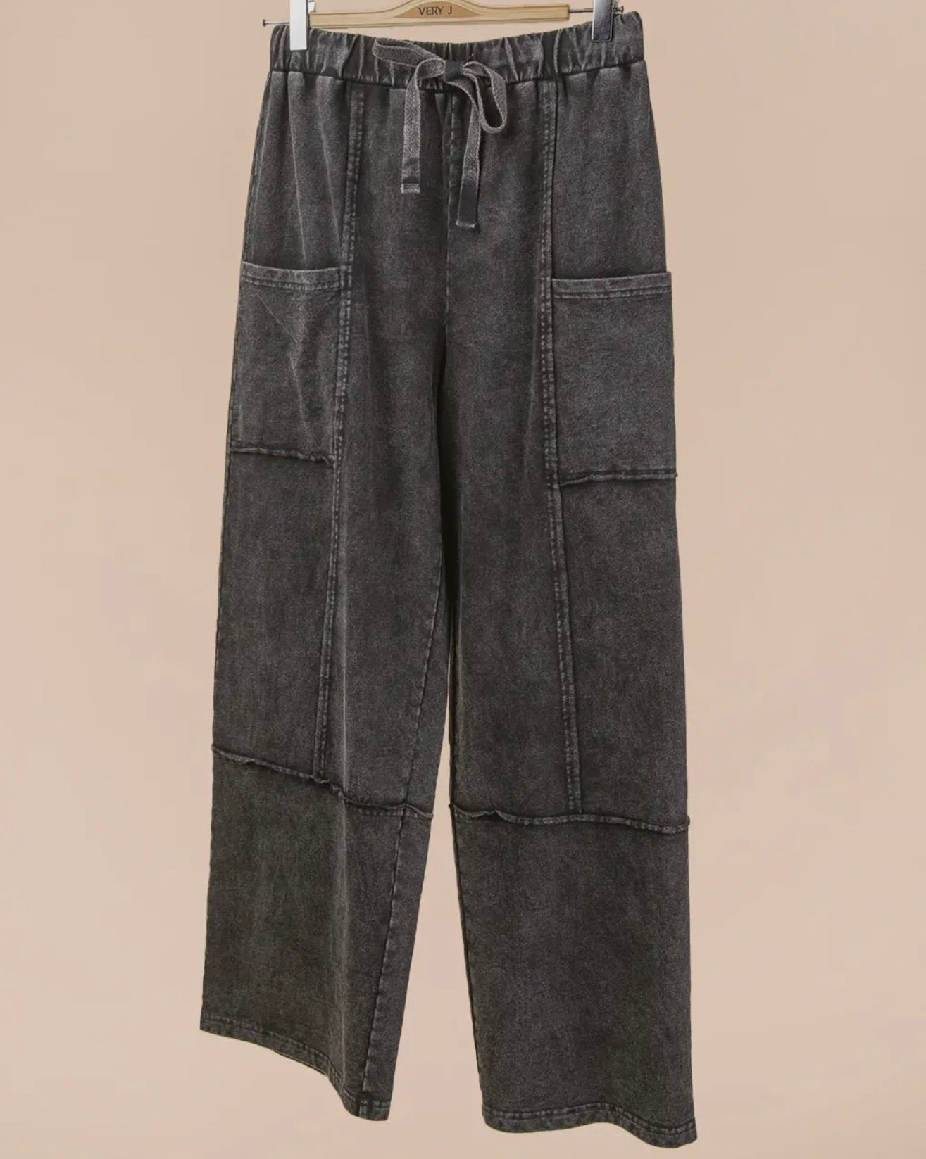 Vintage Wash Patch Pocket Pants