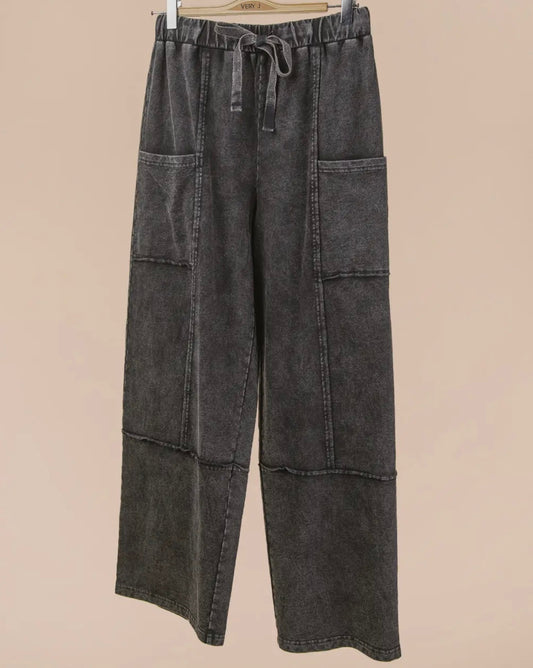 Vintage Wash Patch Pocket Pants