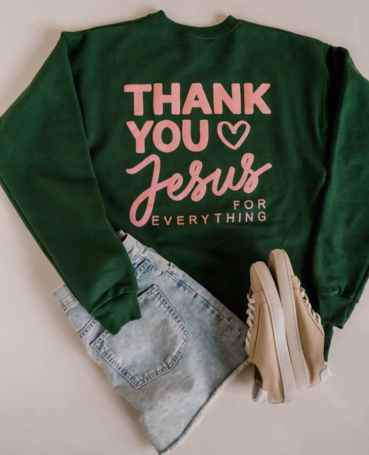 Thank you Jesus Graphic Pullover