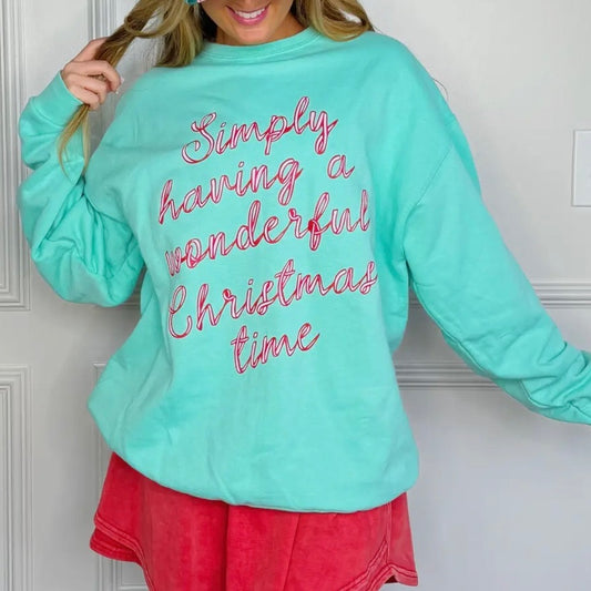 Wonderful Christmas Time Graphic Pullover