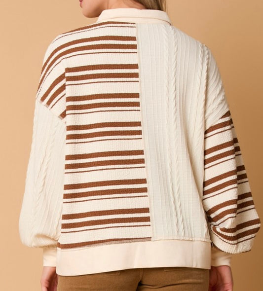 Latte Art Collared Sweater