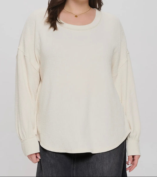 Ribbed Oversized Plus Top