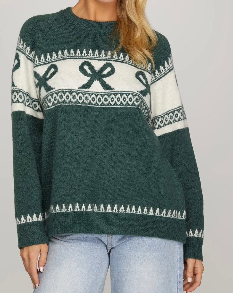 Tiffany Box Bow Sweater
