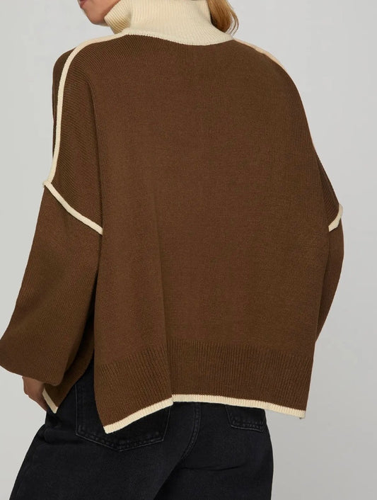 Gingerbread Making Half-Zip Sweater