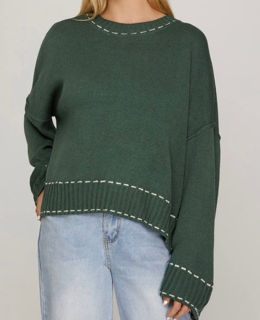 Tinsel Trim Forest Sweater